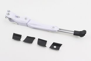 Фото товара – Подножка боковая задняя телескопическая для 24"- 29", крепление за перо рамы, алюминиевая, белая