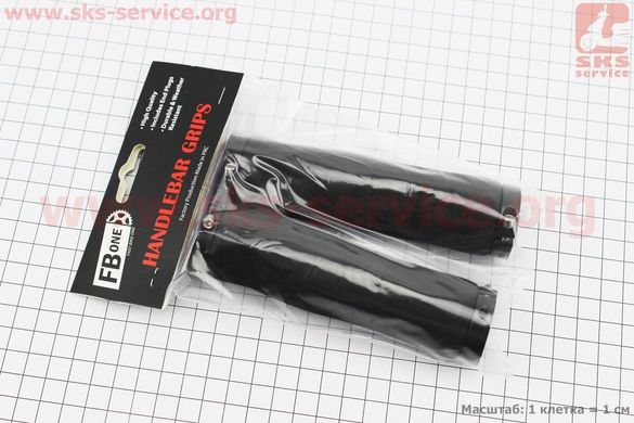Фото товара – Ручки руля 130мм с зажимом Lock-On с двух сторон, неопреновые, чёрные Foam F-158