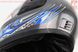 Шлем закрытый HK-221 - СЕРЫЙ с сине-белым рисунком + воротник (возможны царапины, дефекты покраски), фото – 7