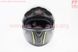 Шлем закрытый (сертификации DOT / ECE) + очки SCO-М61 М (57-58см), ЧЕРНЫЙ матовый с салатово-серым рисунком, фото – 8