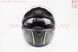 Шлем закрытый (сертификации DOT / ECE) + очки SCO-М61 М (57-58см), ЧЕРНЫЙ матовый с салатово-серым рисунком, фото – 7