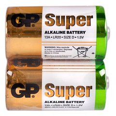 Фото товара – Батарейка GP SUPER ALKALINE 1.5V 13A-S2 щелочная, LR20, D