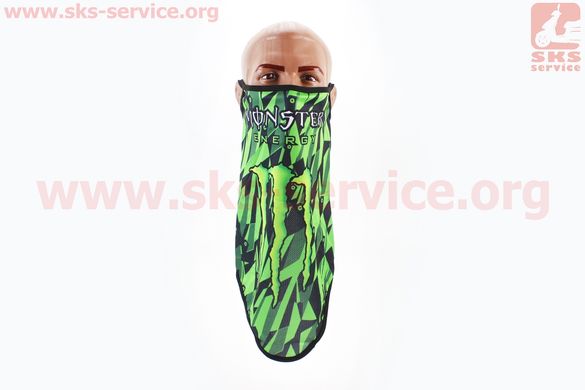 Фото товара – Маска лица пылезащитная "Monster", с зелёным рисунком, GE-75