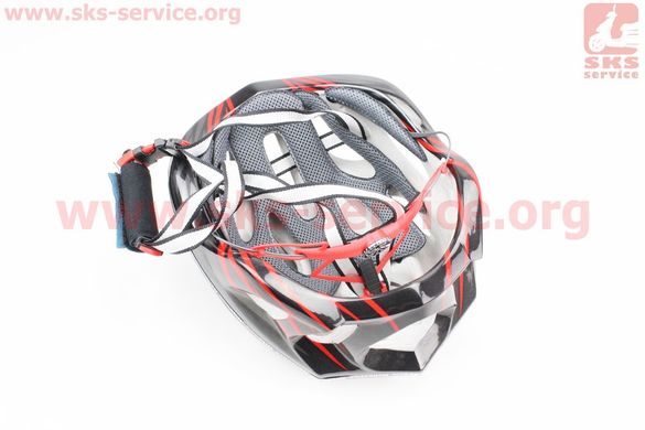 Фото товару – Шолом велосипедний L (59-65 см) знімний козирок, 18 вент. отворів, системи регулювання за розміром Divider та Run System SRS, чорно-червоний SBH-5900
