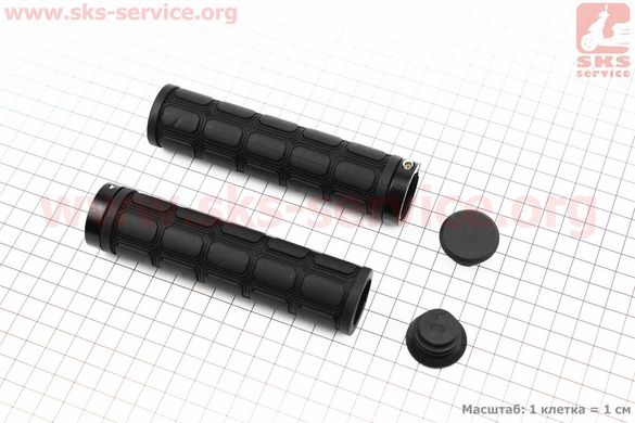 Фото товара – Ручки руля 130мм с зажимом Lock-On, чёрные TPE-077