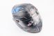 Шлем закрытый (сертификации DOT / ECE) + очки SCO-М61 М (57-58см), ЧЕРНЫЙ матовый с сине-серым рисунком, фото – 1