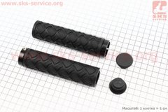 Фото товара – Ручки руля 130мм с зажимом Lock-On, черные TPE-078