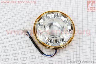Фото товару &ndash; Фари круглої передня частина DELTA/ALPHA 8+1-LED лінза з обідком, d-140mm, TUNING