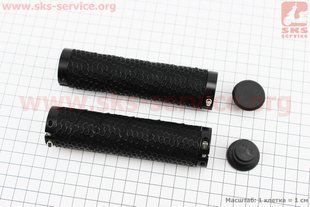 Фото товара &ndash; Ручки руля 130мм с зажимом Lock-On с двух сторон, чёрные Silicone S-192С