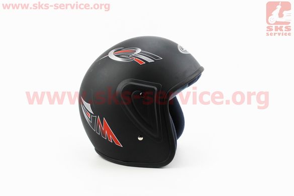 Фото товара – Шлем открытый HK-215 - ЧЕРНЫЙ матовый (незначительные отличия рисунков, возможны дефекты покраски)