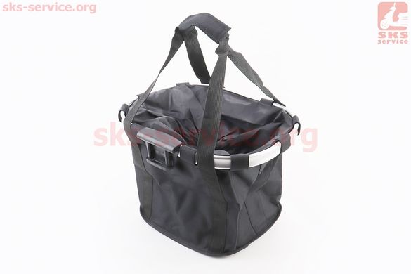 Фото товара – Корзина (сумка) багажная, крепл. быстросъёмное на руль, чёрная
