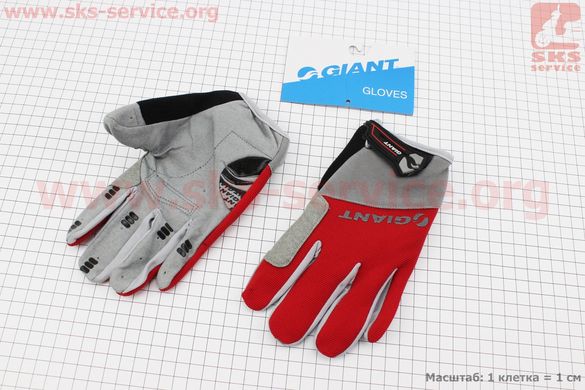 Фото товару – Перчатки XL з м'якими вставками під долоню, сіро-червоні, НЕ оригінал