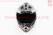 Шлем кроссовый 819-3 M - ЧЕРНЫЙ глянец с серо-красным рисунком "ОРЕЛ/ПАУК", фото – 5
