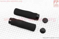 Фото товара – Ручки руля 130мм с зажимом Lock-On, неопреновые, чёрные Foam F-157