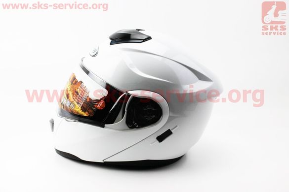 Фото товара – Шлем закрытый с откидным подбородком+очки HF-119 S- БЕЛЫЙ