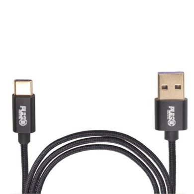 Фото товару – Кабель VOIN CC-1101C BK USB - Type C 5А, 1m, black (супер швидка зарядка/передача даних)