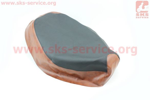 Фото товара – Чехол сиденья Honda DIO TACT AF24 (эластичный, прочный материал) черный/коричневый