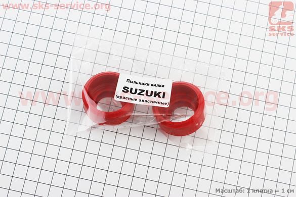 Фото товара – Пыльники вилки к-кт 2шт Suzuki (красные)