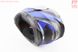 Шлем модуляр, закрытый с откидным подбородком+откидные очки BLD-162 S (55-56см), ЧЁРНЫЙ матовый с сине-серым рисунком, фото – 3