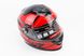 Шлем интеграл, закрытый BLD-М65 S (55-56см), ЧЁРНЫЙ глянец с красным рисунком, фото – 1