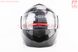 Шлем модуляр, закрытый с откидным подбородком+откидные очки BLD-159 L (59-60см), ЧЁРНЫЙ глянец, фото – 5