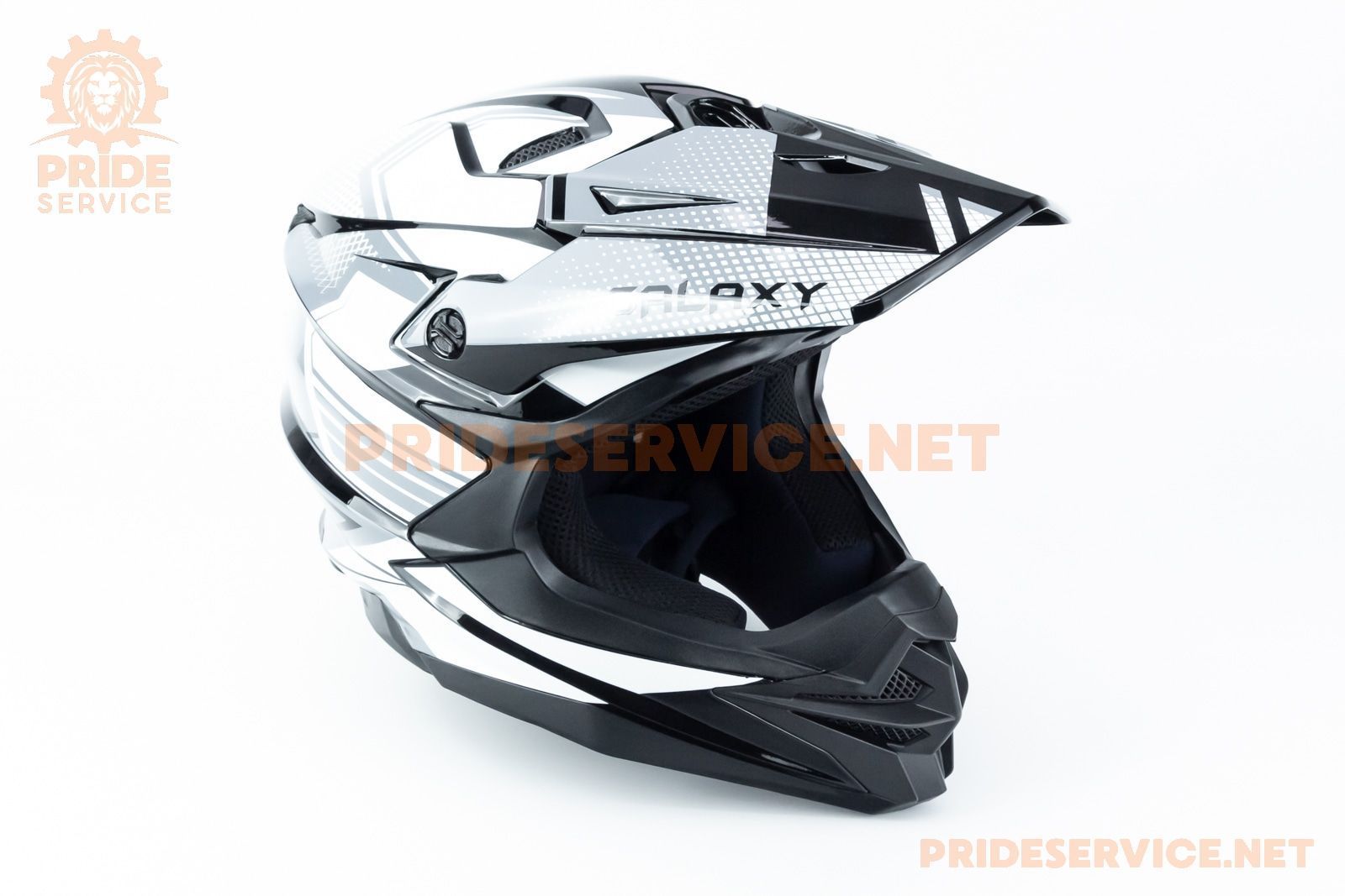 ᐉ Шолом кросовий (стандарт DOT) GLX-803 S (55-56см), чорно-білий