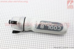 Фото товару – Фляга-термо пластикова 500мл, з аерозольним клапаном, біло-сіра COOL.B