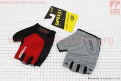 Фото товара – Перчатки без пальцев XL черно-красные, с гелевыми вставками под ладонь SBG-1457