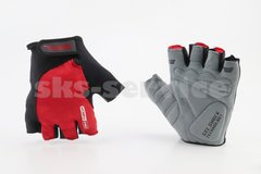 Фото товару – Перчатки без пальців XL з гелевими вставками під долоню, чорно-червоні SBG-1457