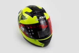 Фото товару &ndash; Шолом інтеграл, закритий ROOKIE FAN FF352 XL, ЖОВТИЙ з чорним малюнком
