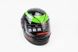 Шлем закрытый 825-4 S- ЧЕРНЫЙ с рисунком зеленым "хищник" (возможны дефекты покраски), фото – 1