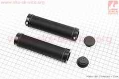 Фото товара – Ручки руля 130мм с зажимом Lock-On с двух сторон, чёрные TPE-151А