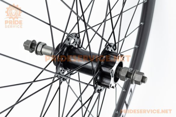 Фото товара &ndash; Колесо 26" заднее Disk-brake, обод "капля" алюминиевый, втулка 14Gx36H, пром-подшипники 6000 2RS, под вольнобег, крепл. гайка, "GRAVITY"
