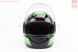 Шлем интеграл, закрытый 825-3 S, ЧЁРНЫЙ с зелёно-серым рисунком (возможны дефекты покраски, сломан воздухозаборник), фото – 5