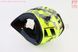 Шлем кроссовый/эндуро/АТV HF-116 XL 61-62см (наш замер 57-58см М), NEON YELLOW глянец с чёрно-белым рисунком Q70, фото – 3