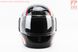 УЦЕНКА Шлем закрытый HF-101 S- ЧЕРНЫЙ с красно-серым рисунком Q233-R (сломан воздухозаборник), фото – 4