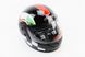 Шлем закрытый 825-1 XS- ЧЕРНЫЙ с красной полосой (возможны царапины, дефекты покраски), фото – 1