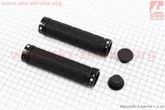 Фото товара – Ручки руля 130мм с зажимом Lock-On с двух сторон, чёрные TPE-155A