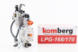 Фото товара &ndash; Газовый карбюратор LPG (пропан-бутан) для генераторов 1,6-3кВт (механизм рычажный) с переключателем и краном слива Тип 1