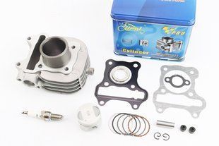 Фото товара &ndash; Цилиндр к-кт (цпг) Suzuki LET'S 4T 50cc-39мм (палец 10мм) + свеча