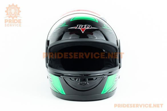 Фото товару &ndash; Шолом інтеграл BLD-825A XS (53-54см), чорно-салатовий