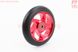 Колесо трюкового самоката 110мм, алюминиевое, пром-подшипники 608 (8х22х7) 2RS, красное, фото – 2