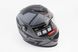 Шлем закрытый BLD-М65 S- ЧЕРНЫЙ матовый с серым рисунком, фото – 1