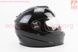 Шлем интеграл, закрытый BLD-М65 S (55-56см), ЧЁРНЫЙ глянец, фото – 4