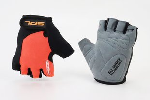 Фото товара – Перчатки без пальцев M с гелевыми вставками под ладонь, чёрно-оранжевые SBG-1457