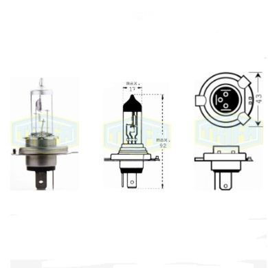 Фото товара – Лампа автомобильная Галогенная лампа для фары Trifa H4 24V 70/75W Season