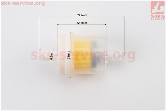Фото товара – Фильтр топливный прозрачный с магнитом большой (элемент - бумага) тип 3