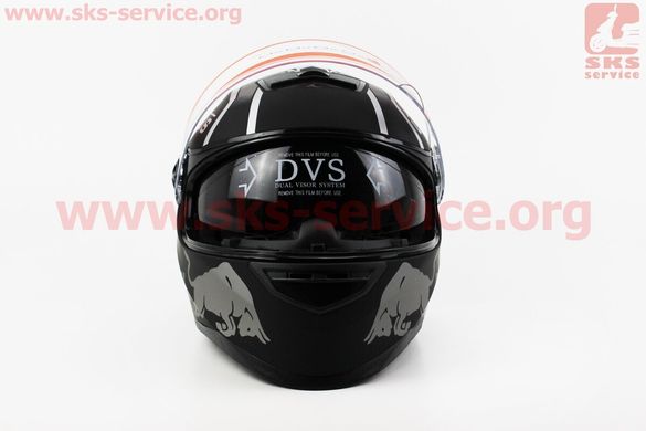 Фото товара – Шлем закрытый+очки FF322 LOTUS L - ЧЕРНЫЙ матовый с рисунком серым