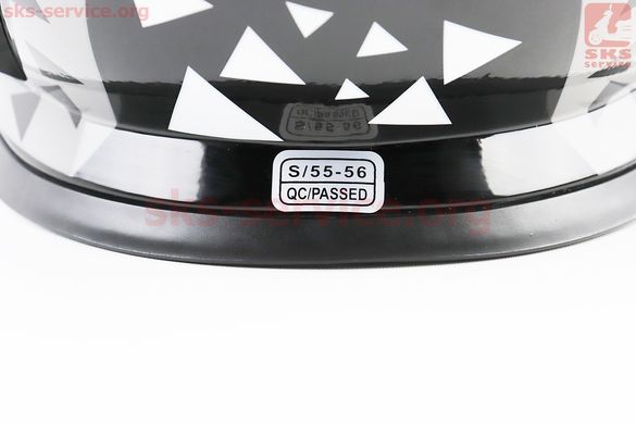 Фото товара – Шлем кроссовый/эндуро/АТV со стеклом BLD-819-7 S (55-56см), ЧЁРНЫЙ с серо-белым рисунком