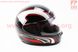 Шлем закрытый HF-101 М- ЧЕРНЫЙ с красно-серым рисунком Q233-R, фото – 4